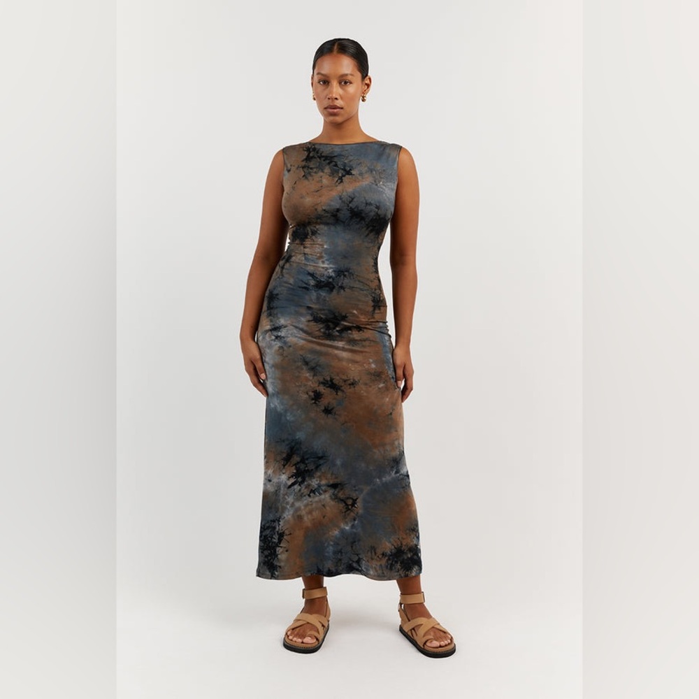 Dissh Blue Tie Dye Long Sleevev Dress